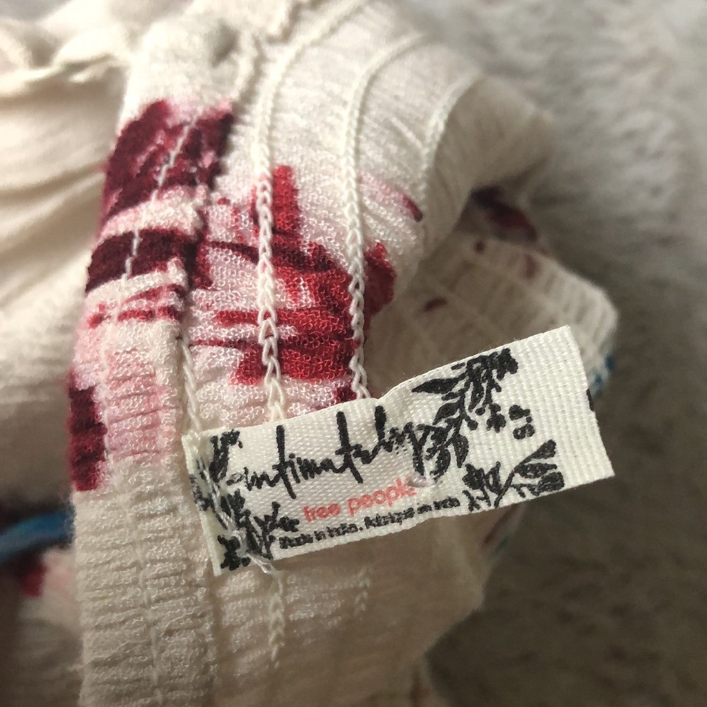 NWOT Free People Beau Smocked Printed Slip - Picture 9 of 11